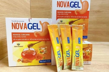 Novagel Novasol Curcumin, hỗ trợ bảo vệ niêm mạc dạ dày, giảm acid dịch vị